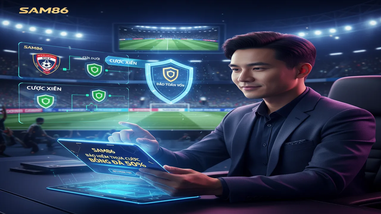 Bảo hiểm thua cược bóng đá lên đến 50% Sam86