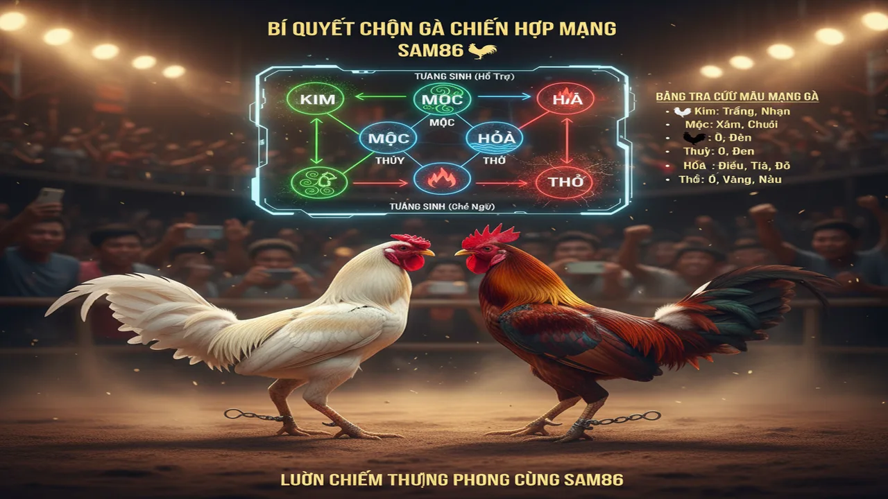 Bí quyết chọn gà chiến dựa trên màu mạng Sam86
