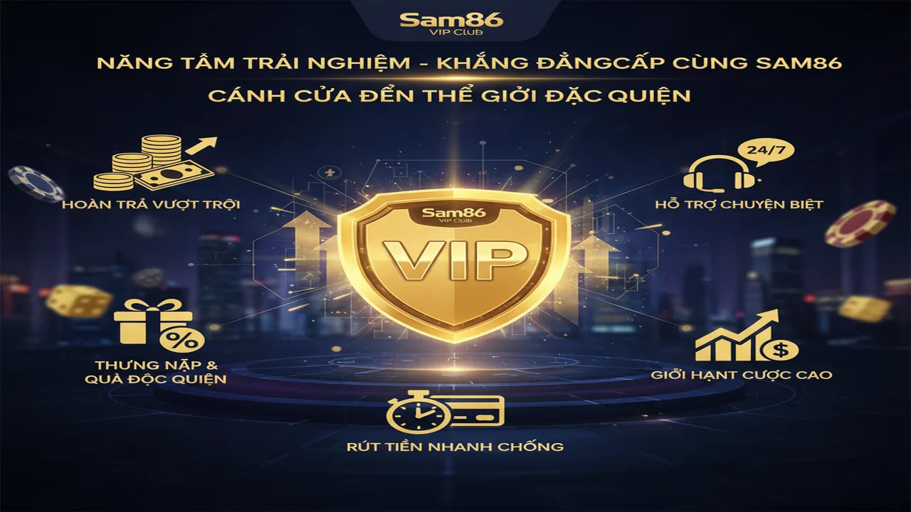 Ưu đãi đặc quyền dành cho thành viên VIP Sam86