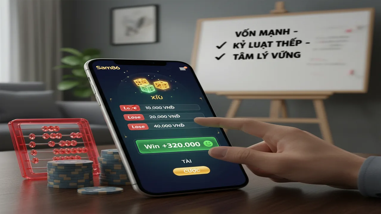 Cách đánh gấp thếp Tài Xỉu không bao giờ lỗ Sam86