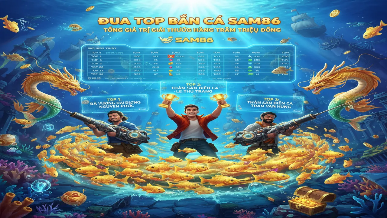 Sự kiện đua Top Bắn Cá nhận quà cực khủng Sam86