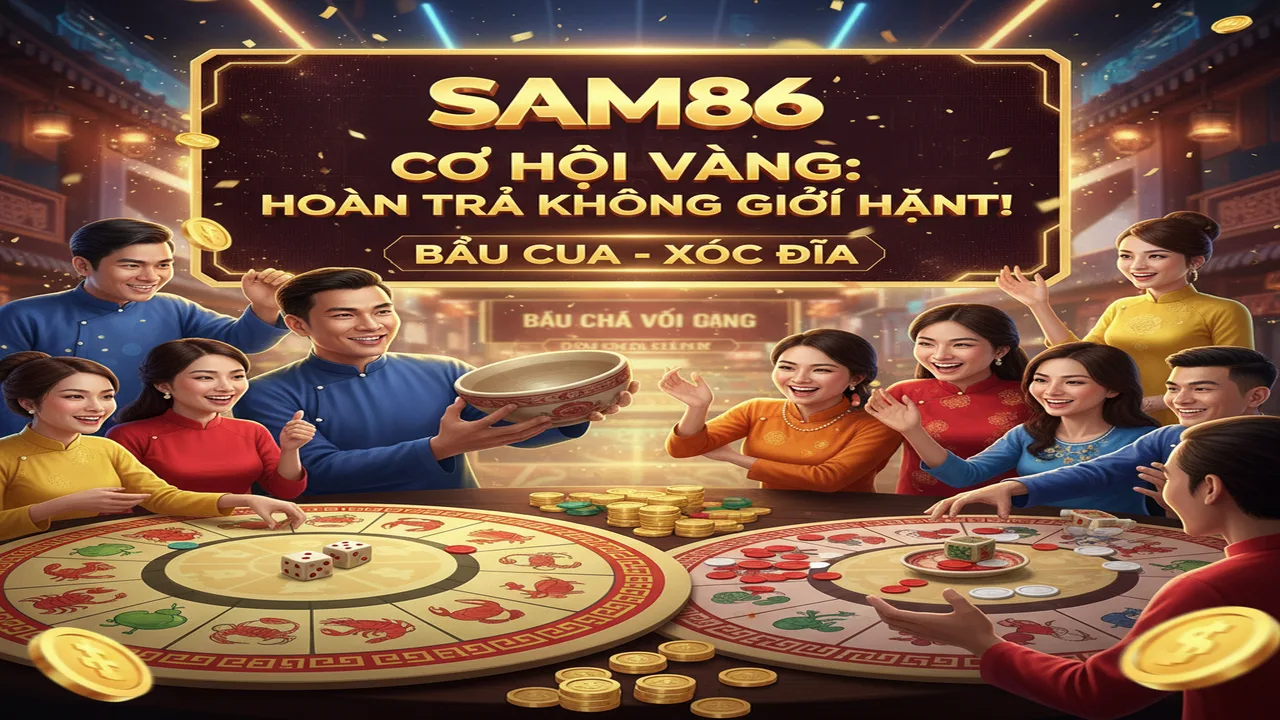 Ưu đãi hoàn trả sảnh Bầu Cua, Xóc Đĩa Sam86