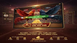 Thưởng nóng khi thắng liên tiếp Đá Gà Sam86